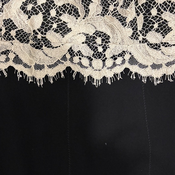 Karen Millen Lace Halter Midi Dress in Black and Cream - Picture 6 of 10